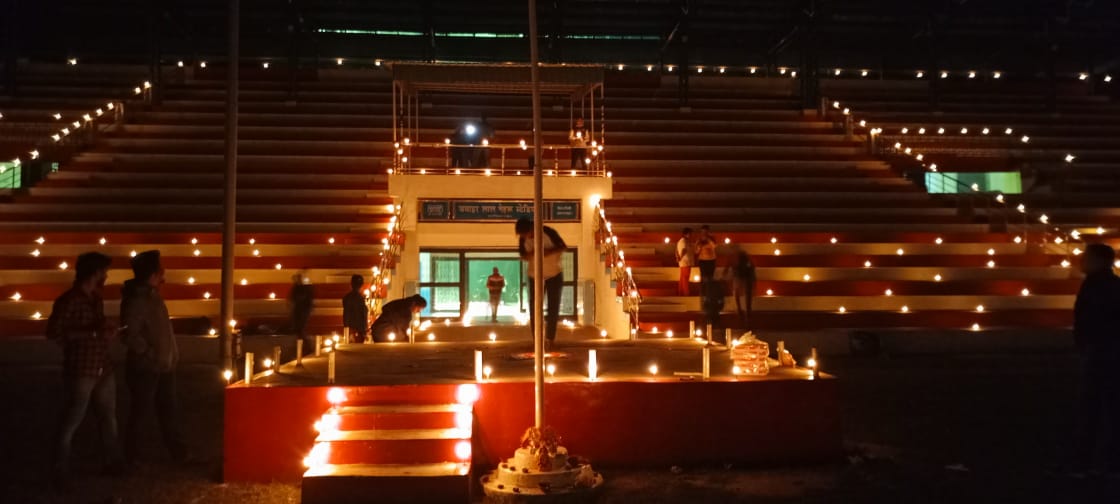 ज्वाहर लाल नेहरू स्टेडियम एनटीपीसी शक्तिनगर में मनाया गया दीपोत्सव